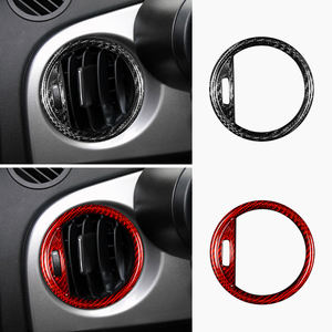 ShaSha accessoires intérieurs en Fiber de carbone cadre de sortie de climatisation pour <span class=keywords><strong>Fiat</strong></span> <span class=keywords><strong>500</strong></span> 2015 <span class=keywords><strong>2016</strong></span> 2017 2018 2019 - Product Image 4