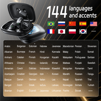 Écouteurs intra-auriculaires Ai à traduction en temps réel, son HD, écran intelligent LED, pour affaires, voyages, sport, étanches IPX4, double appareil
