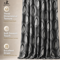 Rouleau de tissu occultant jacquard 100 % polyester tissé pour rideaux, textile de maison 180 GSM, largeur 280 cm, pour fournisseur mondial de décoration intérieure