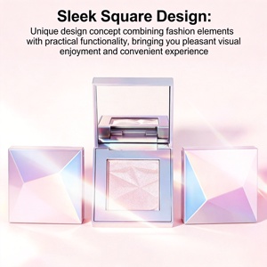 Paleta de Iluminador Vegano con Logotipo Personalizado, <span class=keywords><strong>Bronceador</strong></span> <span class=keywords><strong>Luminoso</strong></span> con Brillo Dorado, Polvo Compacto Iluminador - Product Image 2