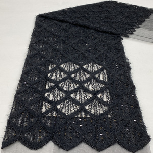 Cordón peludo + cuentas + bordado de lentejuelas, vestido sencillo, ropa infantil, zapatos, bolsos, sombreros, tela <span class=keywords><strong>con</strong></span> bordado de cuentas - Product Image 3