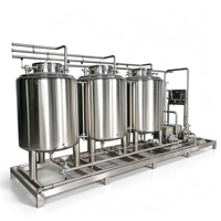 Ligne de traitement de boissons fonctionnelle clé en main, système de mélange et de brassage de liquides, réservoir avec chauffage et refroidissement