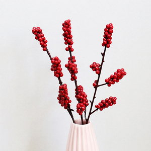 Prix usine artificielle <span class=keywords><strong>étamine</strong></span> fleur artificielle pe bleu berry - Product Image 6