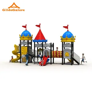 2024 Kids Castle Games Outdoor Playground Equipment And Colorful Slide
