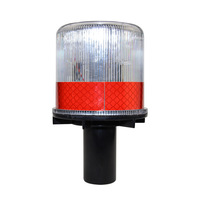 Feu de signalisation routière réfléchissant à LED solaire pour la nuit, pour cônes de chantier, barrières, cabines de sécurité et clôtures (stroboscopique)
