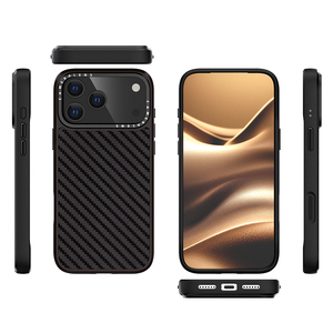 Capa de Fibra de Carbono para iPhone 17 Pro Max com Anel de Câmera de Metal e Botões Metálicos Independentes, Capa Protetora para iPhone 17 Air - Product Image 4