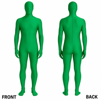 Disfraz de Hombre Invisible Negro para Adultos, Traje Elástico Completo Unisex para Fiestas de Halloween