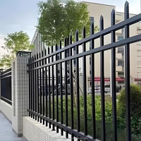 Clôture de jardin moderne en métal sans creuser avec revêtement en poudre, panneau de clôture en aluminium à lames pour la décoration de la cour