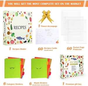 Carnet de recettes de <span class=keywords><strong>cuisine</strong></span> mignon 2026, classeur à 3 anneaux, carnet de notes, journal, classeur à feuilles mobiles, planificateur de repas, classeur de recettes - Product Image 3