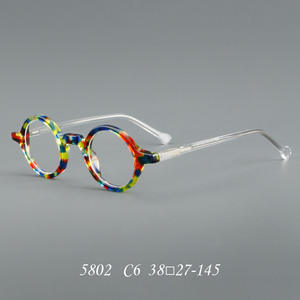 2025年最新デザイン高品質プレミアムフルフレーム光学フレームアセテート混合金属カラフルユニセックス眼鏡 - Product Image 6