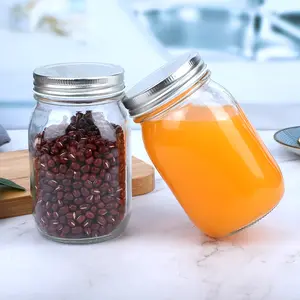 Wholesale 500ml Clear Transparent Food Container Aluminium Cap Round Buy Glass Jars