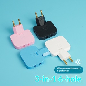 Extensor de Enchufe de Pared Europeo – Enchufe Eléctrico 4 en 1 con 180 °   Enchufe Giratorio, Convertidor de Corriente Portátil para Canadá, México, Europa - Product Image 3