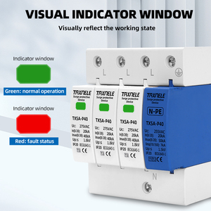AC SPD <span class=keywords><strong>3P</strong></span> + NPE 40KA 50KA T1 T2 385V 275V 255V dispositivo di protezione contro i fulmini a bassa tensione - Product Image 4