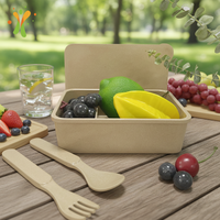 Boîte à lunch en fibre de coque de riz naturelle, facile à nettoyer, antiadhésive, idéale pour un cadeau, design personnalisé