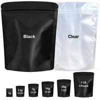 Sachet Doypack Noir Mat avec Fermeture Zip Refermable Qualité Alimentaire pour l'Emballage de Grains de Café