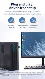 Comfast CF-811AC V3 Dual Band USB Wifi Adapter 650Mbps Card mạng Dongle cho kali Linux miễn phí điều khiển 150Mbps bên ngoài không dây - Product Image 4