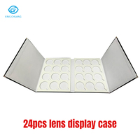 24 pièces lunettes de soleil lunettes optique lentille vitrine boîte livre lentille présentoir lentilles présentoir