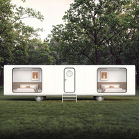 Moderne Exquis 5m Espace Économique Luxe Extérieur Résidence Préfabriquée en Acier Petite Maison Mobile Cuisine Style Capsule Conteneur