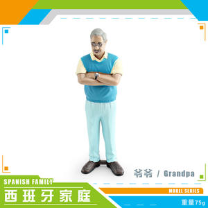 Lelewu simulation espagnol famille personnage modèle grand-père papa <span class=keywords><strong>maman</strong></span> garçon fille sable table poupée décoration - Product Image 6