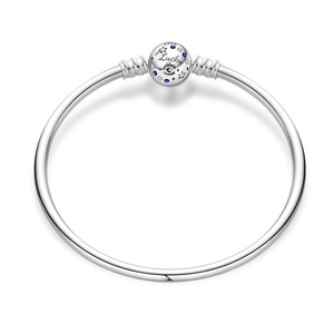 Fabricant de Bijoux pour Femmes en Argent Sterling 925, Bracelet Jonc Porte-Bonheur Mystérieux de la Série Vaste Ciel Étoilé - Product Image 1