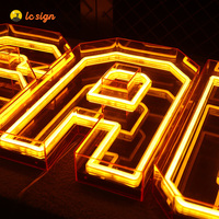 Lettres lumineuses en acrylique LED LC Sign, lettres 3D lumineuses, enseigne personnalisée avec nom et logo pour mariage, anniversaire, fête, décoration d'événements