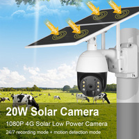 Wistino 3/4MP 20W Energía solar Cámara de seguridad al aire libre Baterías grandes 4G Wifi Farola con cámara solar al aire libre