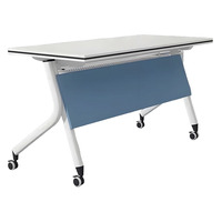 Table de conférence mobile pliable avec roulettes, panneau de modélisation coloré, pour salle de formation, Uetco