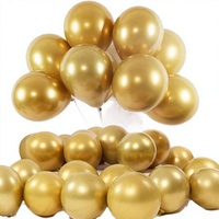 Ballon en latex chromé métallisé de 12 pouces, idéal pour la décoration extérieure, la décoration intérieure, les fêtes, les événements tels que la remise des diplômes, Halloween et l'Aïd Moubarak