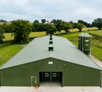 Nave Avícola de Acero con Control Climático, Gallinero Ventilado con Sistema de Refrigeración para Cría de Alta Densidad