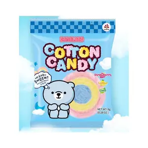 Wholesale Price Sweet Cotton Candy Snacks Products Customizable At A Mouthful Simple Size Fruity Supper Puffs Candy