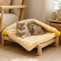 Couverture orthopédique pour animaux de compagnie, tapis chaud en flanelle, lit pour chat et chien, coussin confortable à carreaux pour animaux de compagnie de petite, moyenne et grande taille