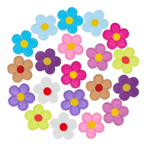 Parches Bordados con Diseño Personalizado de Flores 3D en Crochet, Ecológicos, de Fieltro No Tejido, con Patrón de Mariposas Florales - Product Image 3