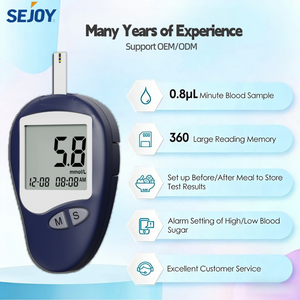 Sejoy dispositivos médicos para el hogar <span class=keywords><strong>glucometro</strong></span> <span class=keywords><strong>digital</strong></span> con lancetas para diabéticos - Product Image 3