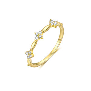 Produsen Perhiasan Khusus Lapis Rhodium 0.5 1 Mikron Berlapis Emas 18K Cincin Grosir untuk Wanita Cincin Perak <span class=keywords><strong>Sterling</strong></span> 925 untuk Wanita - Product Image 6