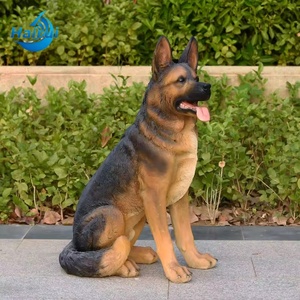 Vente directe usine : Statues de chien Berger <span class=keywords><strong>allemand</strong></span> grandeur nature en fibre de verre, figurines d'animaux mignonnes en résine - Product Image 1