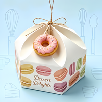Boîte à dessert à 4 compartiments, noire de luxe, pour gâteaux, chocolats, biscuits et pâtisseries, boîte d'emballage pour la présentation de pâtisseries
