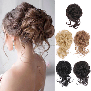Alileader-<span class=keywords><strong>chignon</strong></span> synthétique pour femme, postiche élastique, Long bandeau coloré, tendance - Product Image 6