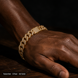 Cadena cubana Iced Out de eslabones tipo Curb, estilo Hip Hop, con <span class=keywords><strong>micro</strong></span> pavé de circonita cúbica, chapada en oro y plata, para hombre, venta al por mayor de joyería - Product Image 5