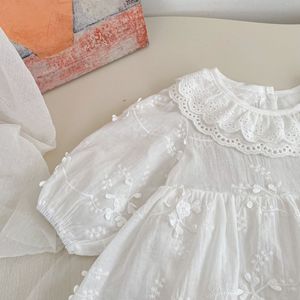 Vestito Tutina Principessa Jacquard Primaverile per Neonata, per Festa del Primo Mese e Cento Giorni - Product Image 4