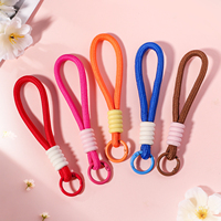 Llavero de cordón al por mayor, cordón abrible y colorido para teléfono móvil, llaves, mochila, cuchillo, correa de paracord con anillo para dedo, llavero
