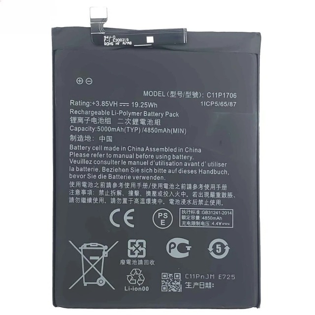 C11P1706 5000mAh Replacement Battery for Asus Zenfone Max Pro M1 ZB601KL CE RoHS Wholesale Bulk High Capacity Grade A