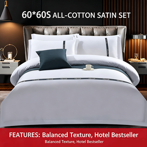 Juego de Ropa de Cama de <span class=keywords><strong>Hotel</strong></span> Económico de Tela Cepillada, 4 Piezas, Lujo Hotelero, 100% Algodón Blanco, Juego de Sábanas - Product Image 3