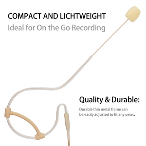 ไมโครโฟนแบบคาดศีรษะสำหรับหูฟัง Sennheiser Shure <span class=keywords><strong>AKG</strong></span> MiPro Audio Technica 4Pin 3Pin TA4F 3.5mm Lock - Product Image 3