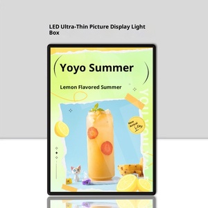 خفف من الزجاج داخلي المكونات في ماء قائمة الطعام ترتيب أدى رقيقة جدا ، رسم لومن ، لوحة مضيئة - Product Image 4