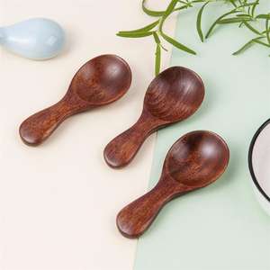 고품질 사용자 정의 로고 너도밤 나무 나무 측정 숟가락 커피 콩을위한 측정 국자 전체 콩을위한 나무 테이블 스푼 - Product Image 3