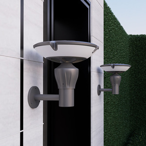 Lampe murale extérieure moderne de 26 cm de diamètre, éclairage minimaliste pour jardin, terrasse, villa - Product Image 2