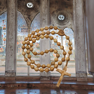 Medalla de San Benito, collar de Rosario de madera Unisex, Cruz católica, perla, cuentas de oración religiosa, regalo cristiano, <span class=keywords><strong>Catolicismo</strong></span> - Product Image 3