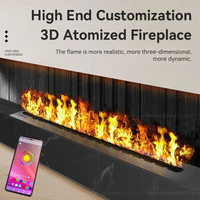 Cheminée électrique à vapeur d'eau avec simulation de flamme 3D, murale, avec système de contrôle intelligent