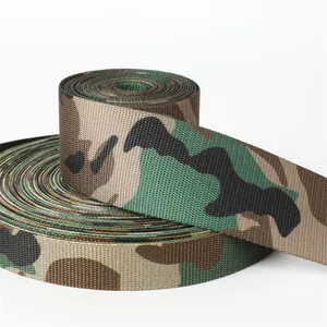 China Factory Supplier High Quality Camouflage Web US M81 Woodland Camo Handbag Straps Webbing