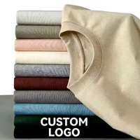T-shirt décontracté unisexe pour adulte en coton peigné de 280 grammes, à manches courtes, col rond, coupe ample, avec logo personnalisé, été